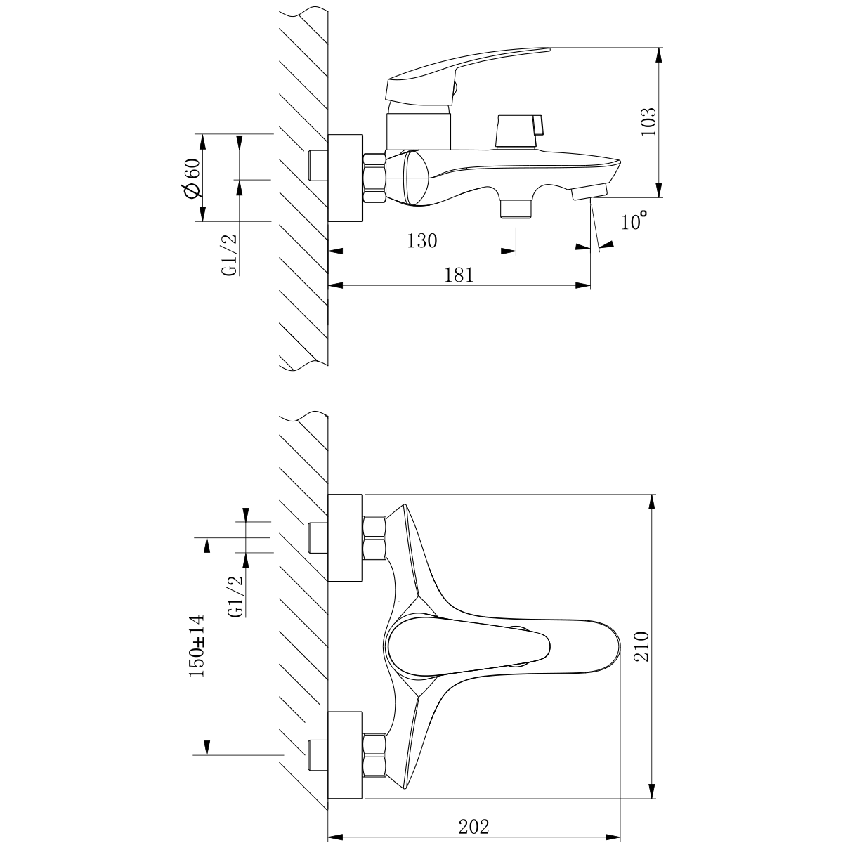 Смеситель Lemark Linara LM0414C для ванны