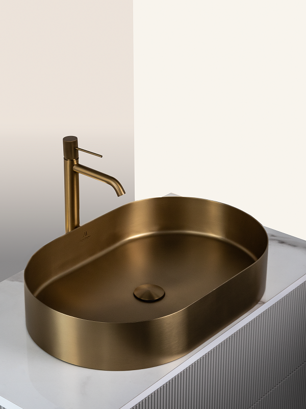 Раковина AltroBagno Eterno 001025 OrSp из нержавеющей стали