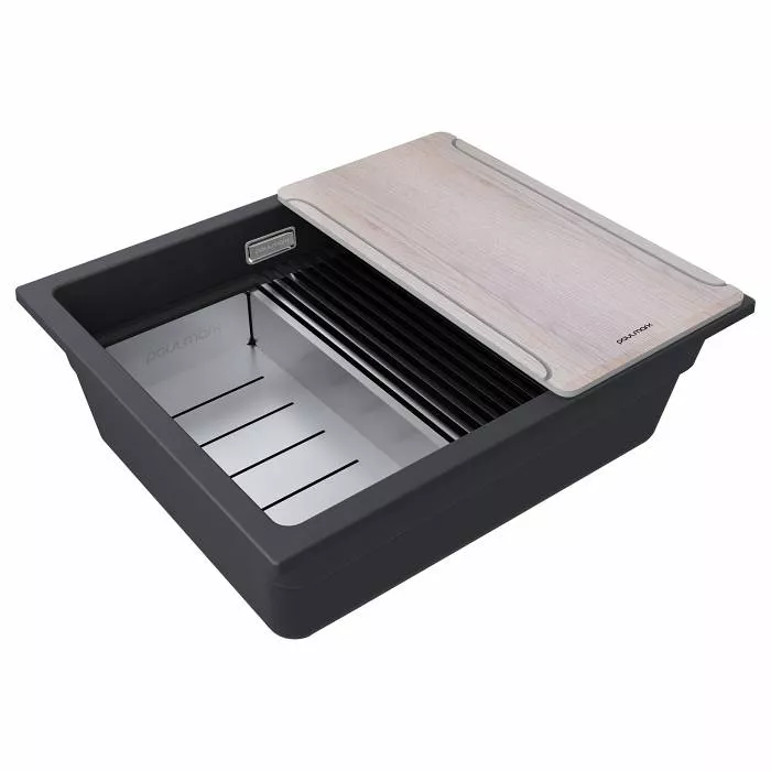 Мойка Paulmark LUMI-MULTI SINK 55 UNI, черный, 550х450мм, LU-MULTI 55-BLM