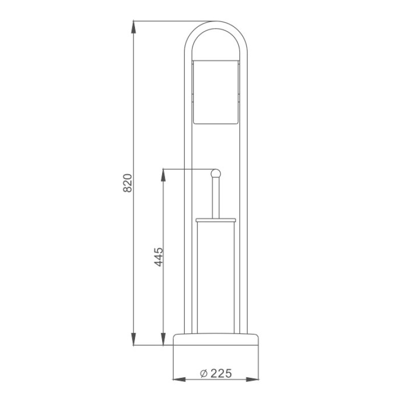 Напольная стойка Haiba HB903, хром