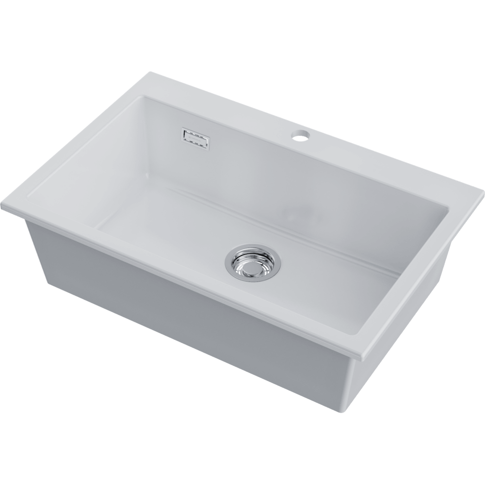 Мойка Omoikiri Omishima 76-WH Glossy Natceramic, белый глянцевый, арт. 4997483