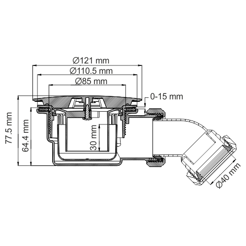 Сифон для поддонов WasserKraft D210