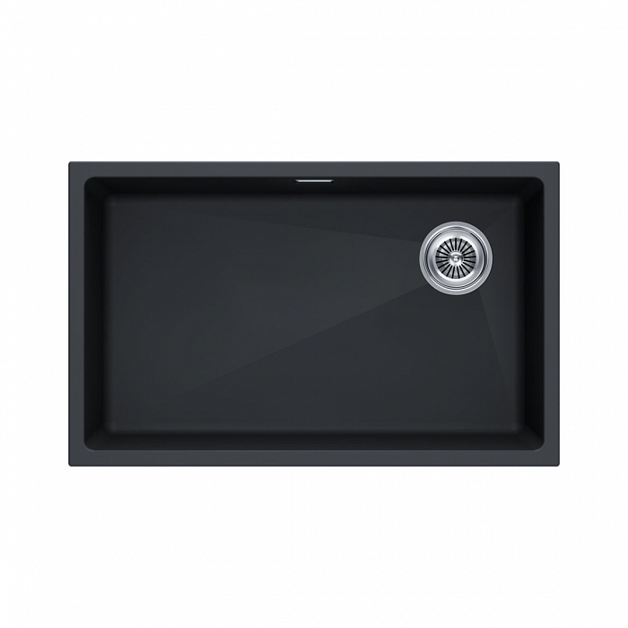 Мойка кухонная Paulmark LUMI 74UNI-SKEW, IT-GRANIT, LU74SK-AN, антрацит, 740х440