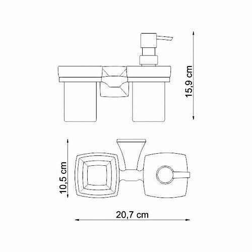 WasserKRAFT Wern K-2589 Держатель стакана и дозатора
