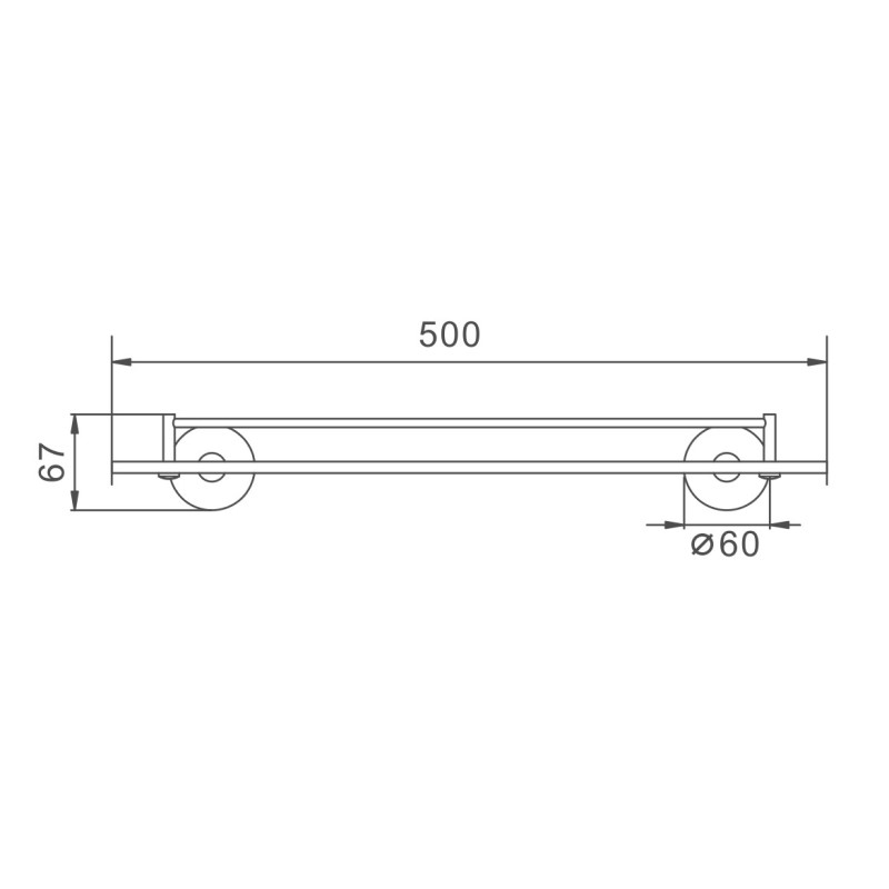 Полка стеклянная Haiba HB8307, сталь