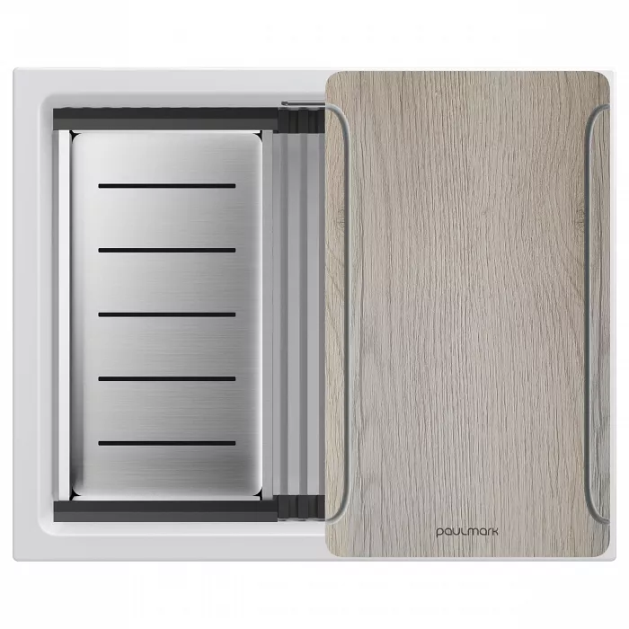 Мойка Paulmark LUMI-MULTI SINK 55 UNI, белый, 550х450мм, LU-MULTI 55-WH