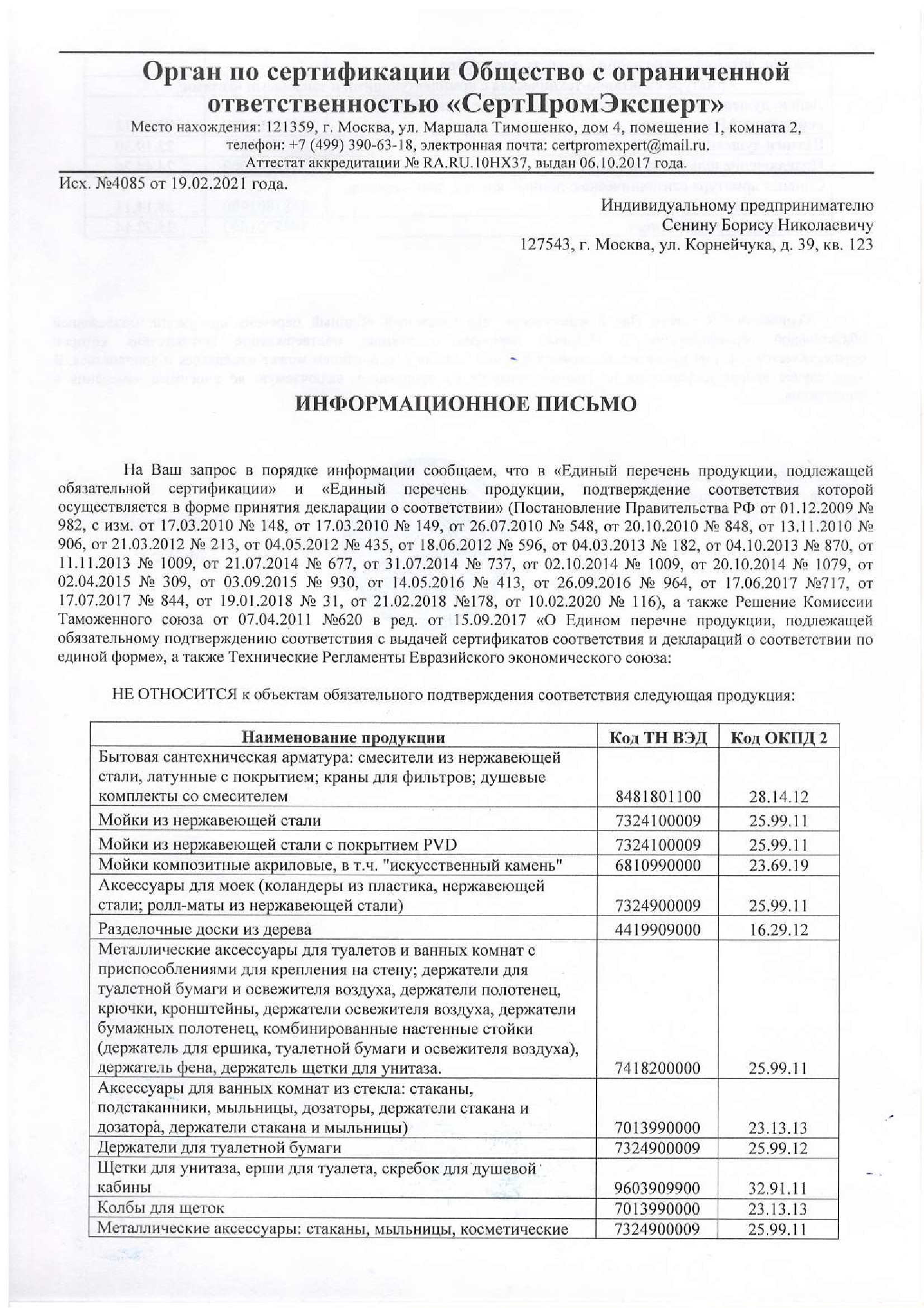 Zorg отказное письмо