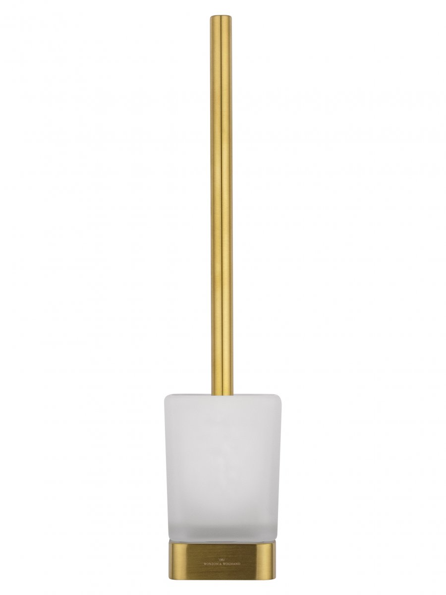 Туалетный ершик в комплекте WONZON & WOGHAND LOTTE, Брашированное золото (WW-8329-BG)