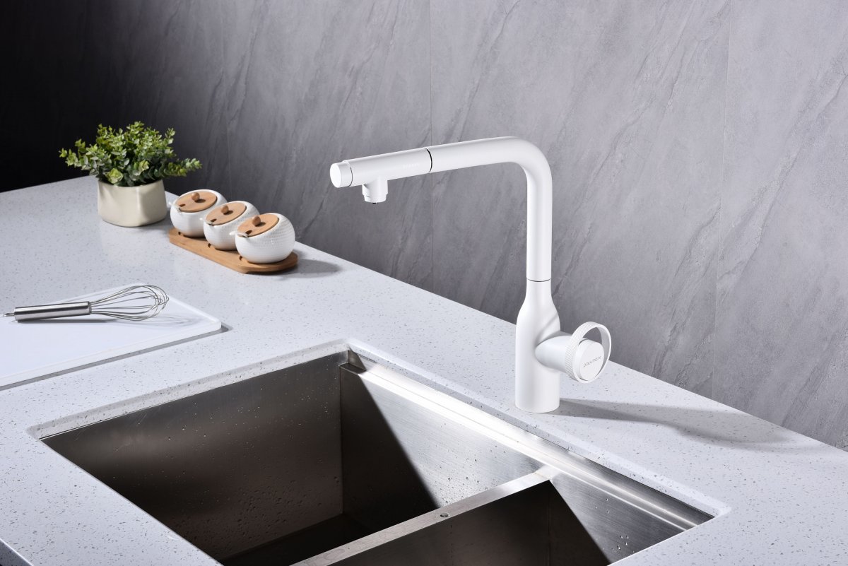 Смеситель для кухни Paulmark URBAN, белый матовый, Ur213104-WH