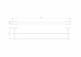 Полотенцедержатель двойной WONZON & WOGHAND FLAT, Хром (WW-9711-60CM)