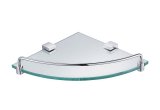Полка стеклянная угловая Timo Selene 10073/00, хром