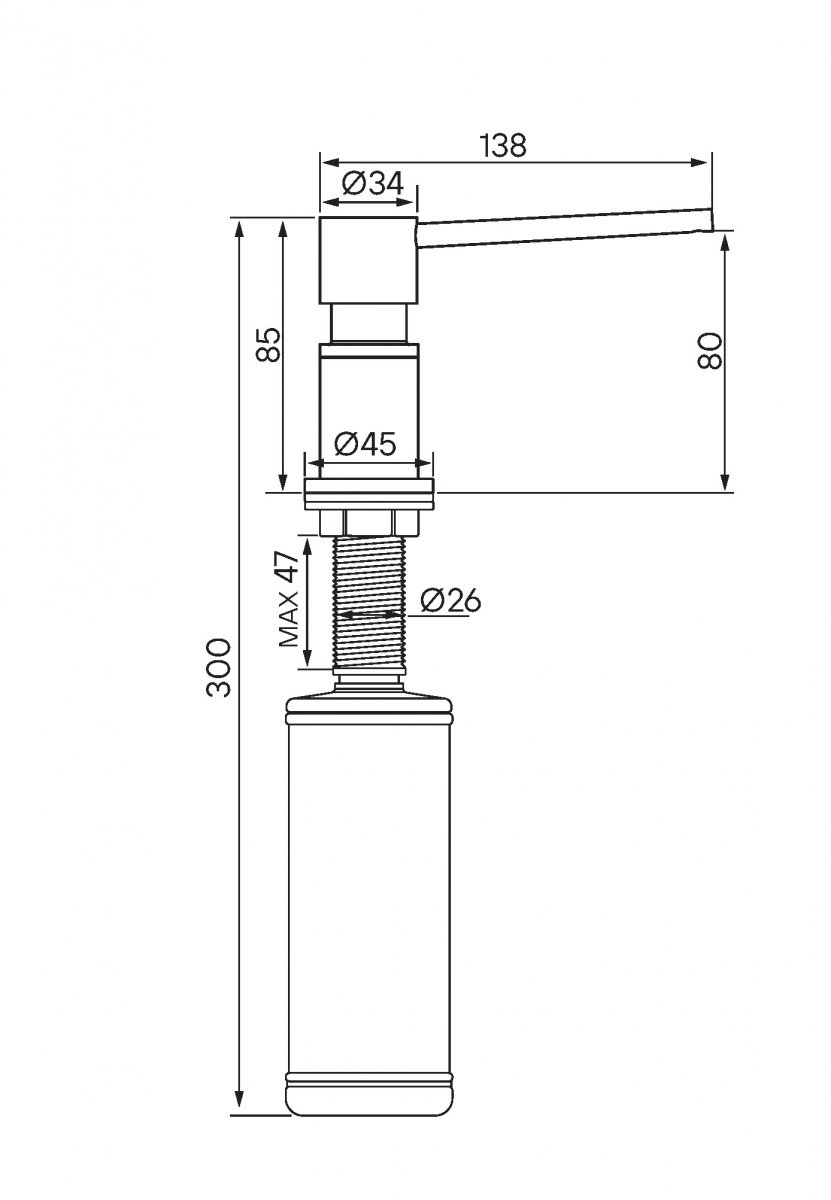Дозатор для жидкого мыла KRAFT, D003-328, бежевый, Paulmark