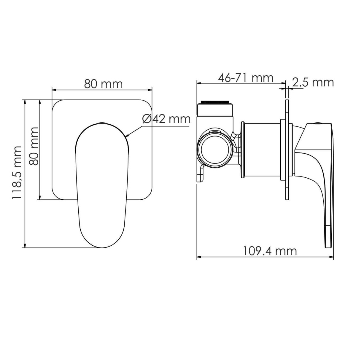 Смеситель для душа WasserKraft 3651