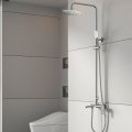 Душевая система MELANA-F610605 Paola Hi-tech нерж.сталь, с тропическим душем, лейкой