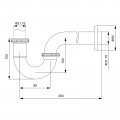 Сифон для раковины TIMO 961/03L, черный