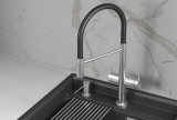 Смеситель для кухни Granula Kitchen Space 8277 нержавеющая сталь, подключение к фильтру, гибкий излив