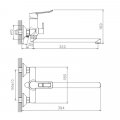Смеситель для ванны Haiba HB22556, хром
