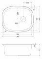 Кухонная мойка EMAR EMQ-1560.P гранитная мойка, Барит