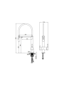Смеситель для кухни с гибким изливом ALTROBAGNO Флуссо (Flusso) 050203 GM