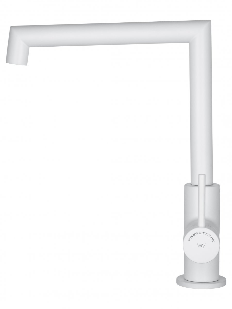 Смеситель для кухни WONZON & WOGHAND, Белый матовый (WW-L1005-MW)