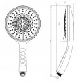 Лейка душевая Lemark LM0814C, 6-функциональная
