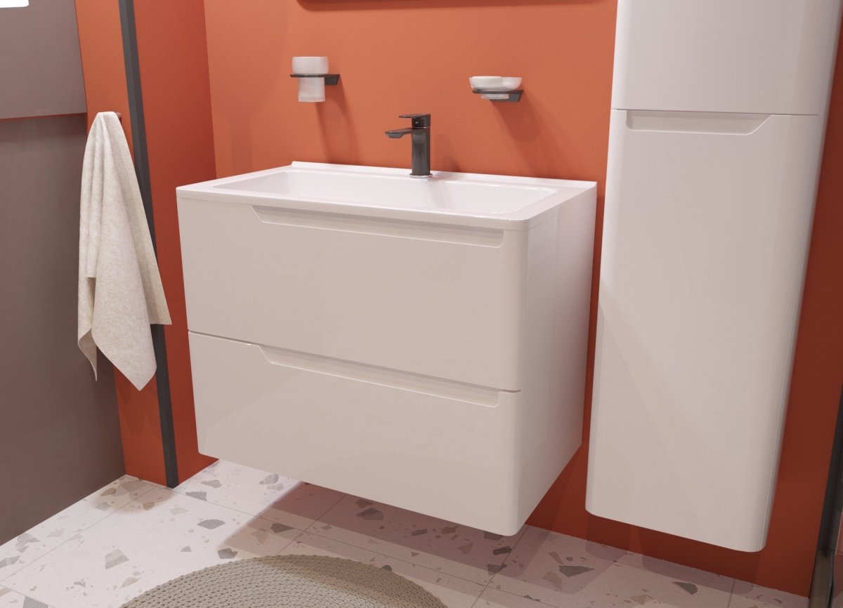 Комплект мебели ESTET Kare Luxe 900х450 подвесной 2 ящика (ШхГхВ) 898х446х607