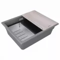 Мойка Paulmark LUMI-MULTI SINK 55 UNI, серый металлик, 550х450мм, LU-MULTI 55-GRM