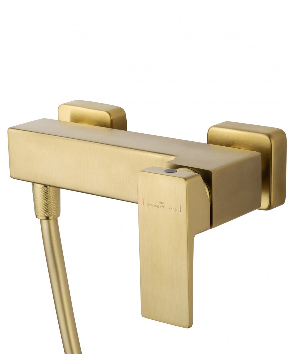 Смеситель для душа WONZON & WOGHAND CUBE 2.0, Брашированное золото (WW-88048068-BG)