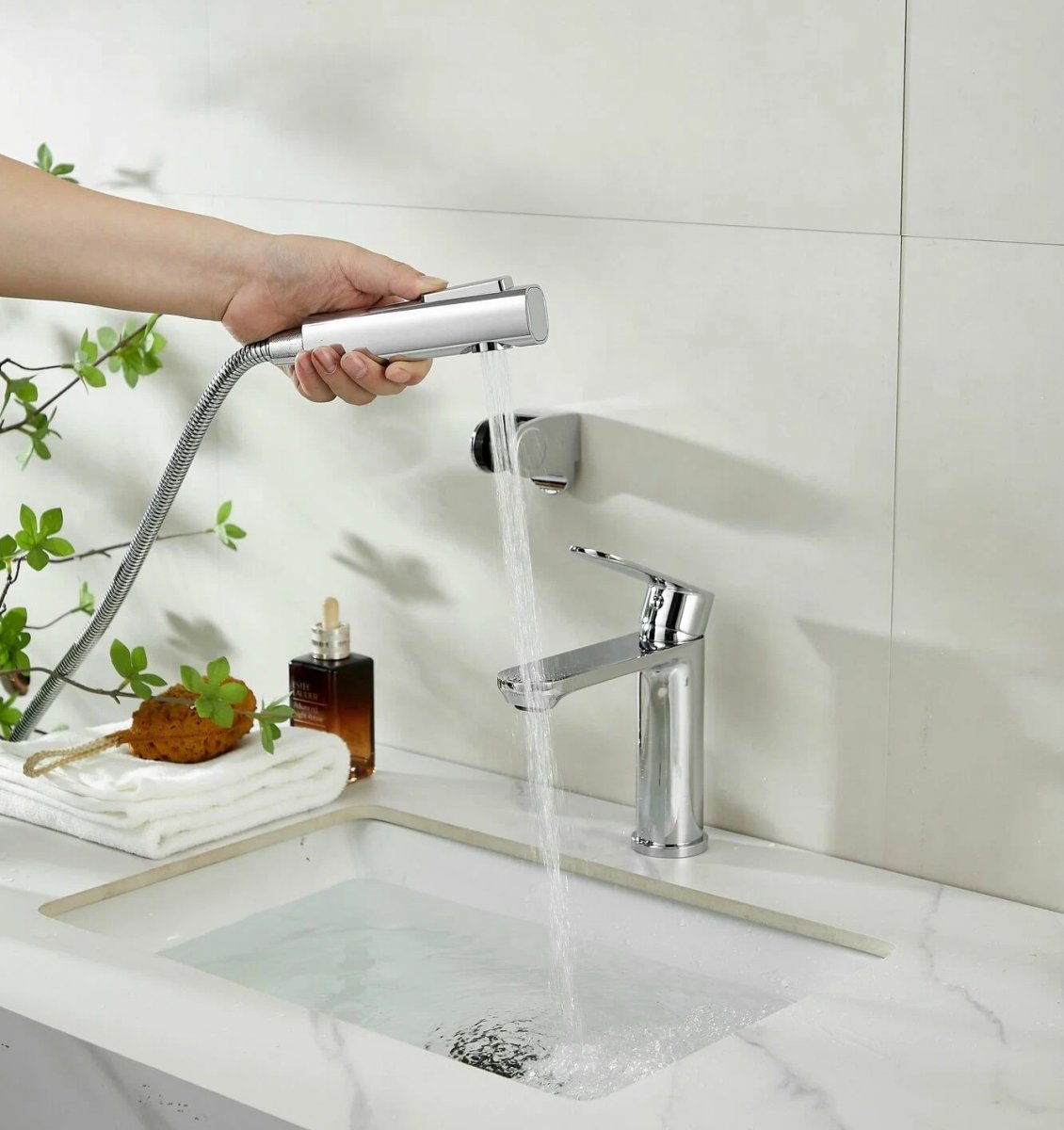 Смеситель для раковины с гигиеническим душем Maretti Florenza FLG32RF70, хром