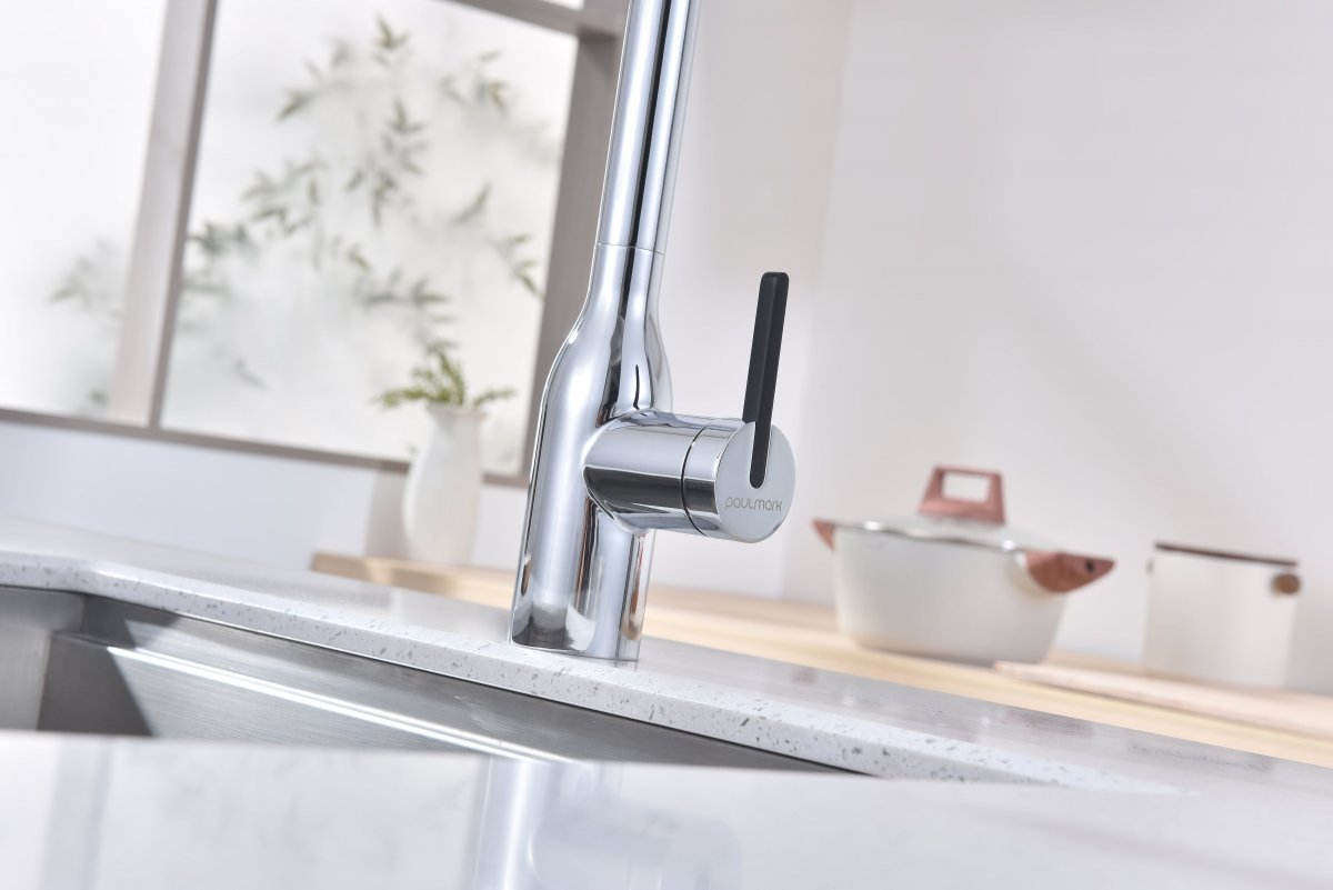 Смеситель для кухни Paulmark MAGNETO ONE, хром, Ma213188-CR