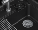 Мойка для кухни Granula Kitchen Space Rinzer 7308R шварц, 73х52 см, прямоугольная