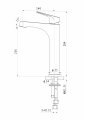 Смеситель для раковины высокий WONZON & WOGHAND BALANCE, Хром (WW-051104-CR)