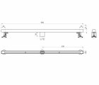 Душевой трап 90 см WONZON & WOGHAND, Брашированный никель (WW-65409T-BR)