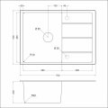 Кухонная мойка EMAR EMQ-1700.Q гранитная мойка, Антрацит
