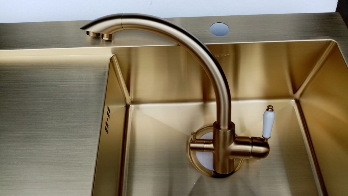 Смеситель Seaman Barcelone SSL-5382 Light Gold светлое золото сатин