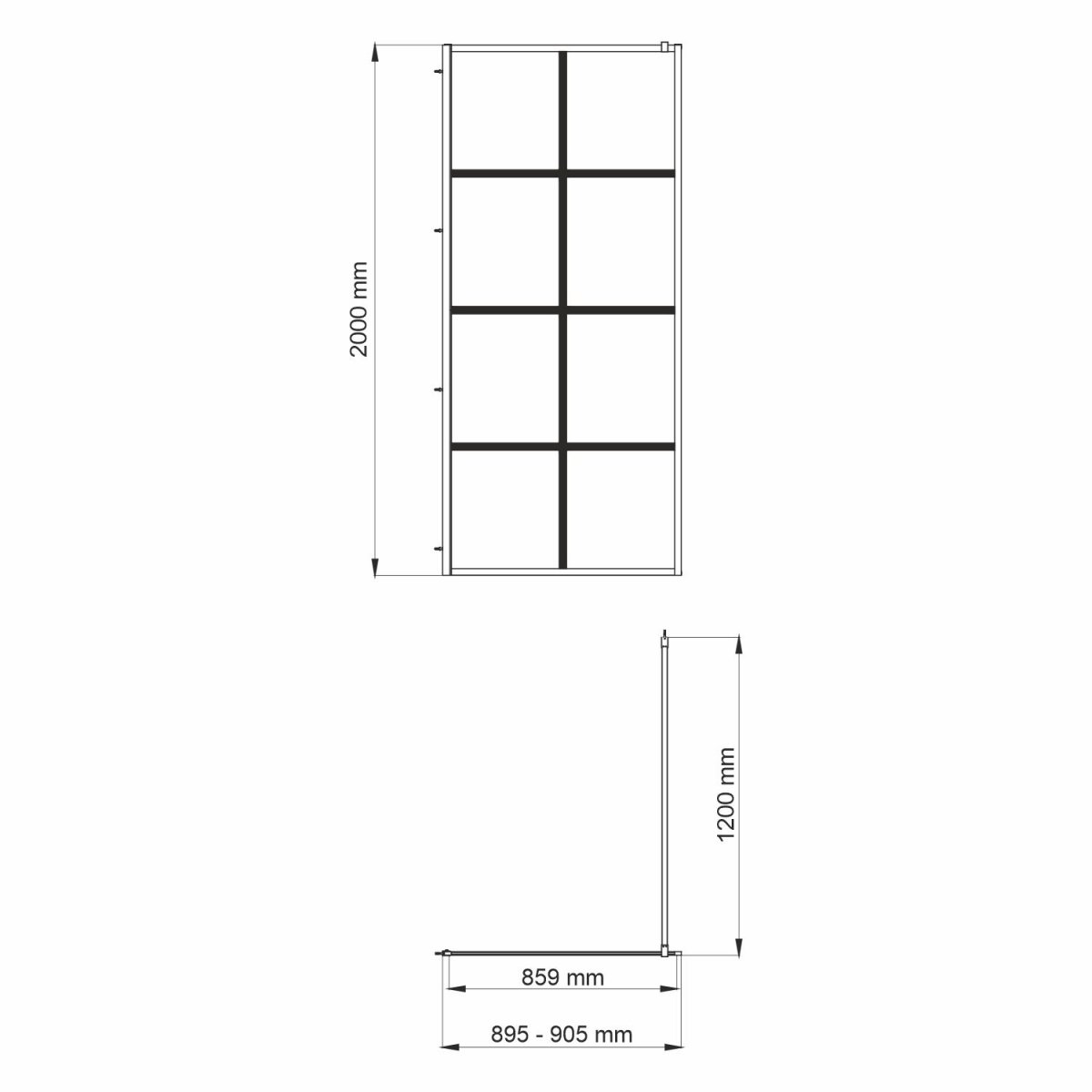 Душевая перегородка WasserKraft 66W39