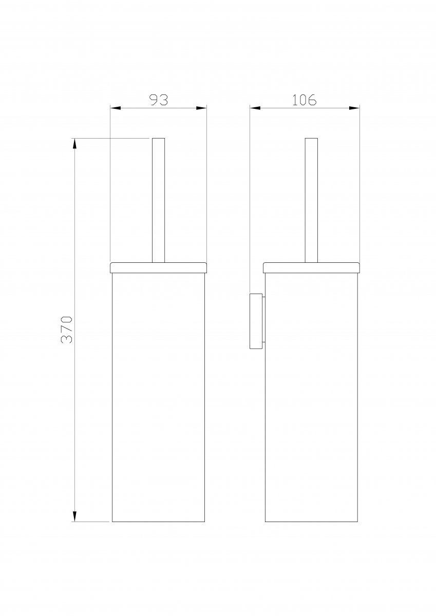 Туалетный ершик в комплекте WONZON & WOGHAND EASY, Хром (WW-8119)
