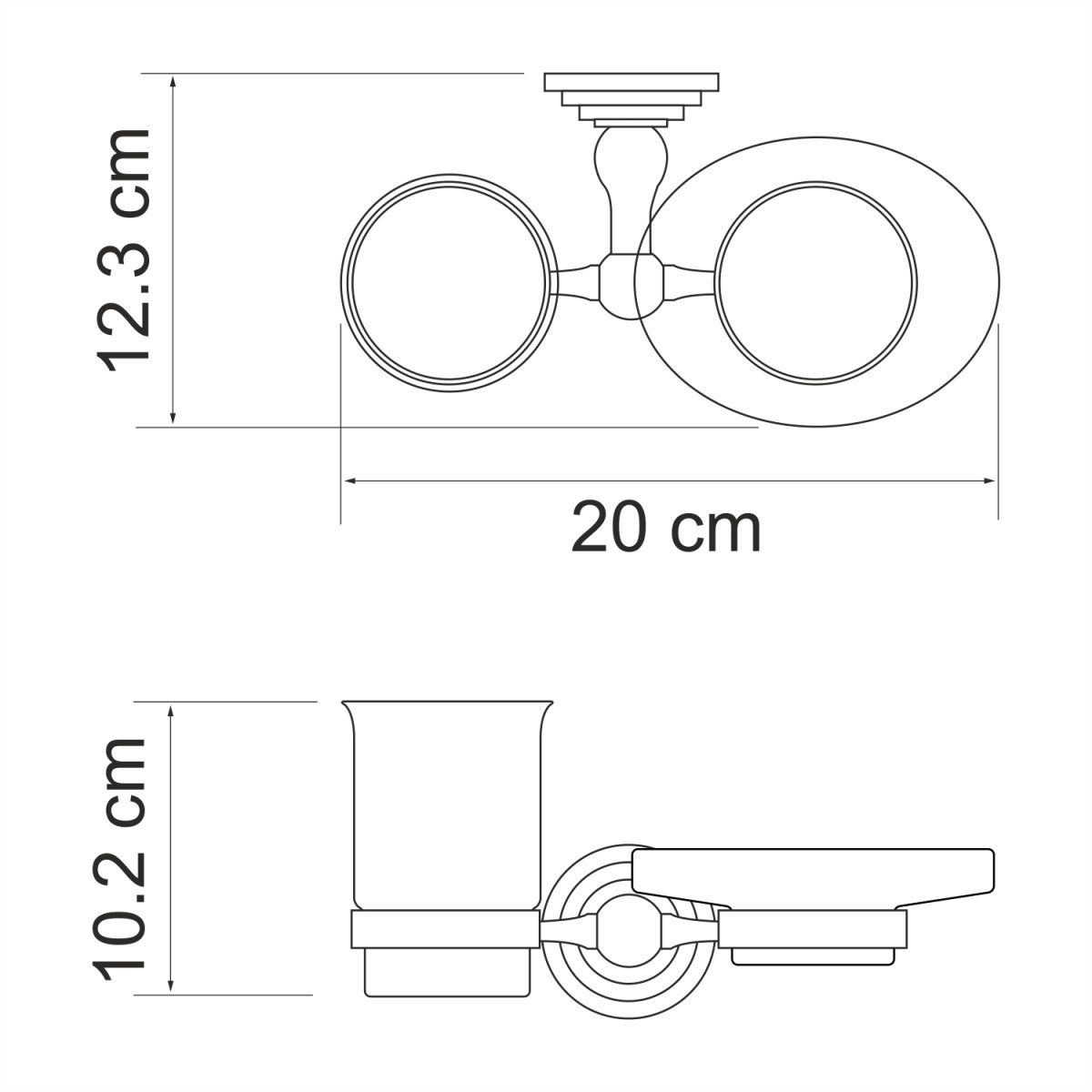 WasserKRAFT Ammer K-7026 Держатель стакана и мыльницы