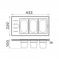 Контейнер Omoikiri DC-02-3-LG светлое золото