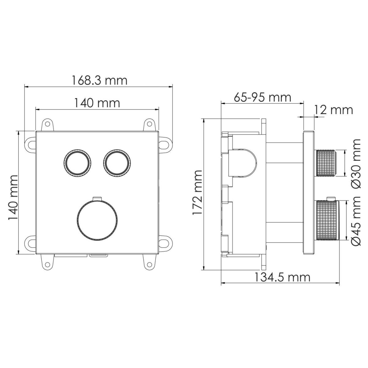 Термостатический смеситель для ванны и душа WasserKraft Sauer 7148 Thermo
