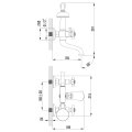 Смеситель Lemark Yeti LM7860C для душа, термостатический
