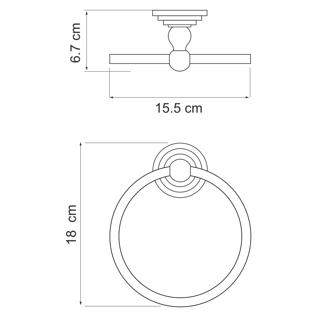 WasserKRAFT Ammer K-7060 Держатель полотенец