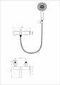 Смеситель для ванны с душем WONZON & WOGHAND STICK, Хром (WW-88639017-CR)