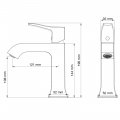 Смеситель для раковины WONZON & WOGHAND FLEX, Брашированное золото (WW-88018072-BG)