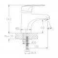 Смеситель для раковины Haiba HB1004, хром
