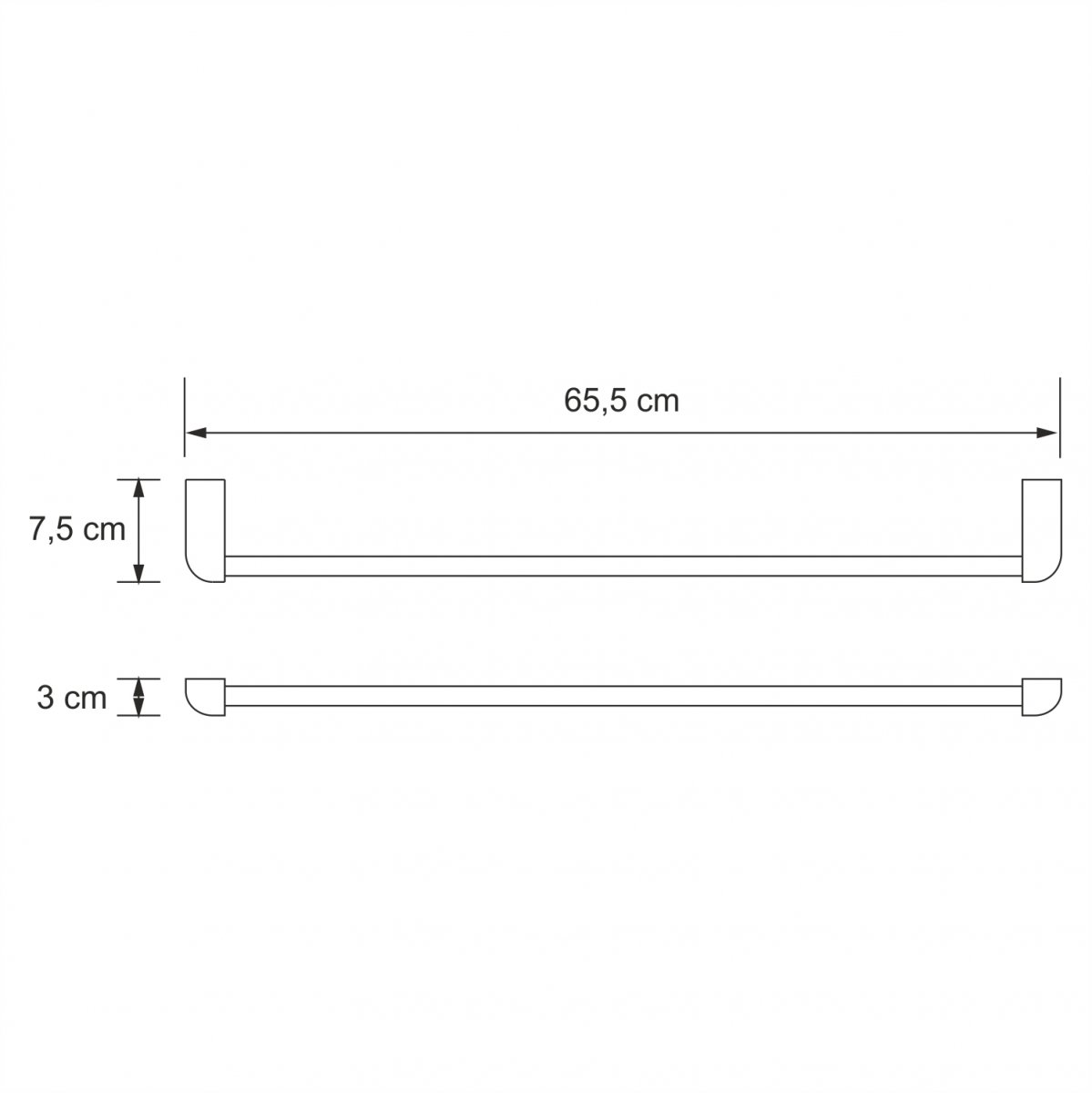 WasserKRAFT Kammel K-8330WHITE Держатель полотенец одинарный