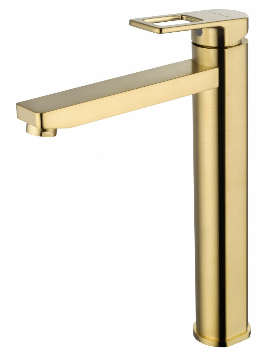 Смеситель для раковины высокий WONZON & WOGHAND FRAME, Брашированное золото (WW-88239010- BG)
