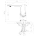 Схематическое изображение Смеситель Rossinka RS30-11B для раковины