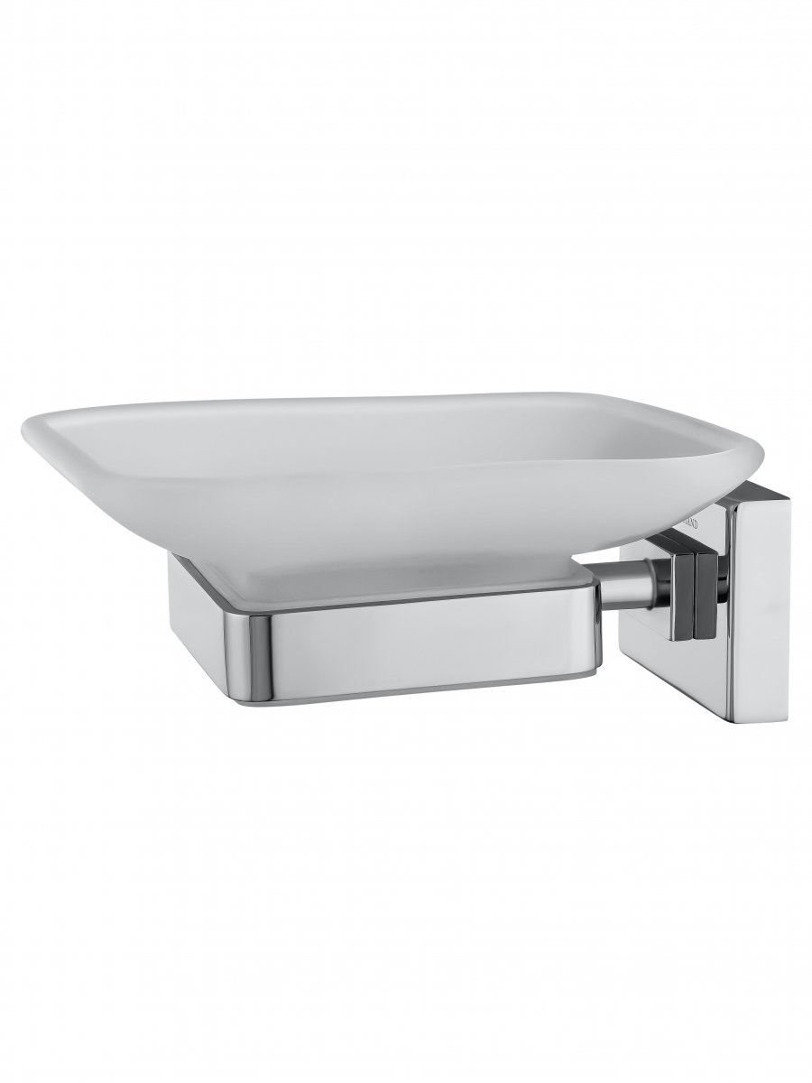 Мыльница с держателем WONZON & WOGHAND FLAT, Хром (WW-9722)