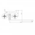 Смеситель для ванны Haiba HB2124, хром